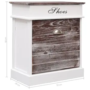 Shoe Cabinet Brown 50x28x58 cm Paulownia Wood