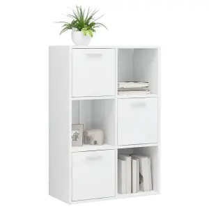 Berkfield Storage Cabinet High Gloss White 60x29.5x90 cm Engineered Wood