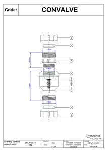 McAlpine CONVALVE In-Line Vertical Non-Return Valve