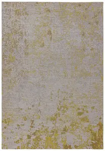 Yellow Abstract Outdoor Rug, Abstract Stain-Resistant Rug For Patio Decks, 2mm Modern Outdoor Area Rug-160cm X 230cm