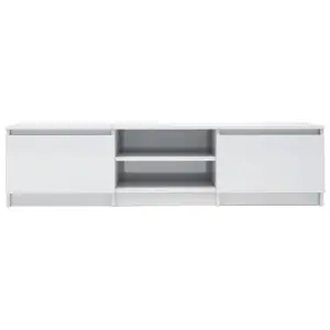 vidaXL TV Cabinet High Gloss White 140x40x35.5 cm Engineered Wood