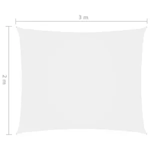 Berkfield Sunshade Sail Oxford Fabric Rectangular 2x3 m White