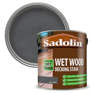 Sadolin Wet Wood Decking Stain - Grey Slate - 2.5L