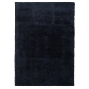 Navy Blue Luxury Plush Soft Pile Living Area Rug 160cm X 230cm