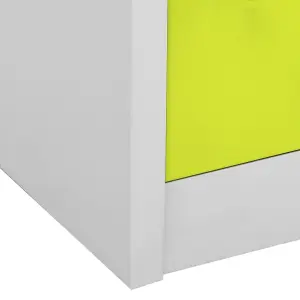 Berkfield Locker Cabinets 5 pcs Light Grey and Green 90x45x92.5 cm Steel