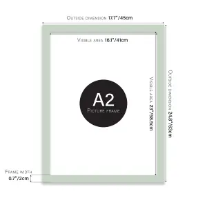 A2 Mint Green Picture Frame Fits A2 (42 x 59.4cm - 16.5 x 23.4in) Poster, Photo, Artwork, or Print.