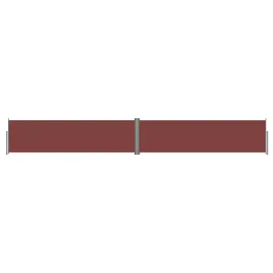 Berkfield Retractable Side Awning Brown 140x1000 cm