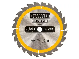 Dewalt DT1939-QZ Portable Construction Circular Saw Blade 184 x 16mm x 24T