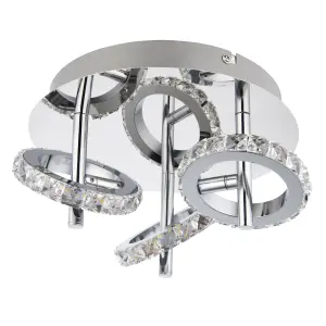 Symi Contemporary Crystal effect 3 Light Spotlight