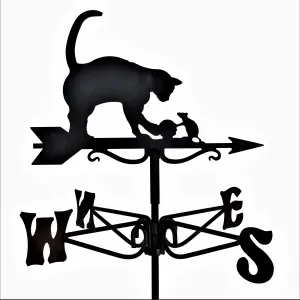 Espira 2904 Cat & Mouse Black Mini Weathervane