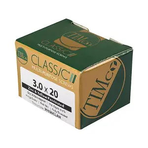 TIMCO Classic Multi-Purpose Reduced Head Countersunk Gold Piano Hinge Woodscrews - 3.0 x 25 (200pcs)