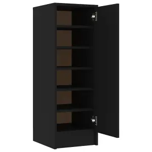 Berkfield Shoe Cabinet Black 32x35x92 cm Engineered Wood