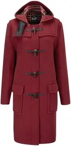 Ladies Gloverall Duffle Coat - Red