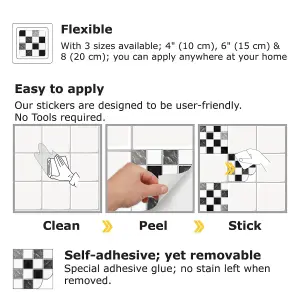 Walplus Marble Mosaic Tile Stickers PVC