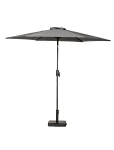 2.5m Grey Powder Coated Crank and Tilt Parasol