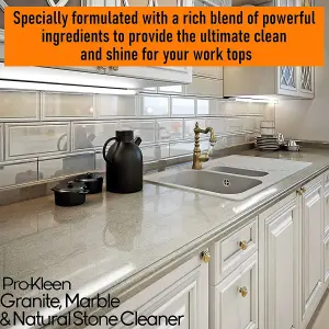 Pro-Kleen 750ml Granite, Marble & Natural Stone Cleaner Spray - 4 Pack