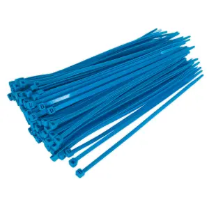 Sealey Cable Ties Heat Resistant 200 x 4.8mm Blue Pack Of 100 CT20048P100B