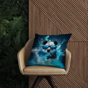 Panda Splashart Water Outdoor Cushion 45cm x 45cm