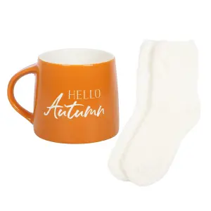 Hello Autumn Mug and Socks Gift Set