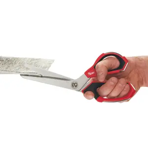 Milwaukee Jobsite Offset Scissors Large Handle Holes All Metal Core 4932479410