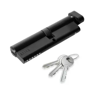 XFORT Matt Black Euro Cylinder Lock 40/40T (80mm)