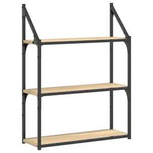 3 Piece Floating Shelf Sonoma Oak / 78.5 cm H x 23.62 cm W x 21 cm D