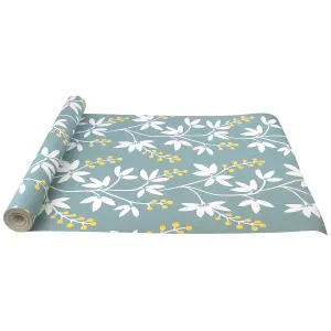 A Street Prints Simplistic Flower Print Teal Wallpaper Naturistic Paste The Wall