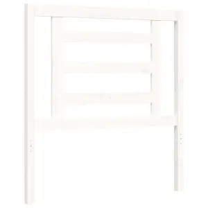 Berkfield Bed Frame with Headboard White 100x200 cm Solid Wood