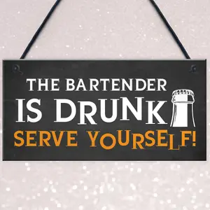 Funny Witty Joke Home Bar Sign Hanging Man Cave Pub Sign  Gift