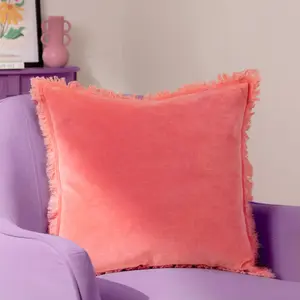 Gracie Square Throw Cushion Covers Coral