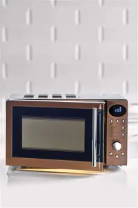 Next Brushed Copper Digital 800W 20L Microwave - Brushed Copper