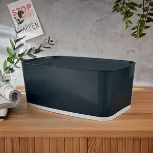 Leitz MyBox Cosy Storage Box with Organiser Tray Small in Velvet Gey