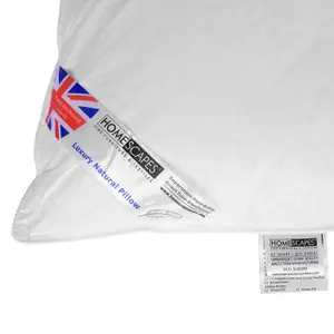 Homescapes White Duck Down Pillow