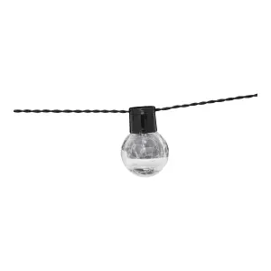 Delamere Crackle glass ball Solar-powered Warm white 8 Integrated LED Outdoor String lights