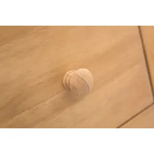 Lucca 2 Drawer Petite Bedside Table Wood Knob