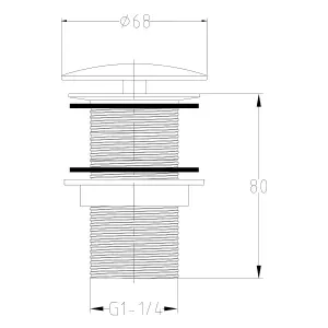 Free Running Basin Waste - Black