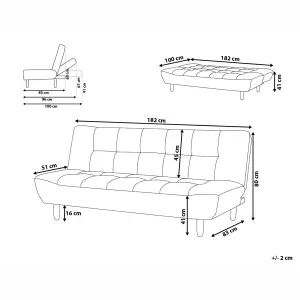 Sofa Bed ALSTEN Light Grey Symmetrical