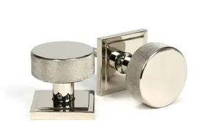 From The Anvil Polished Nickel Brompton Mortice/Rim Knob Set (Square)