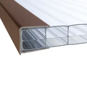 Solstice Roof Sheet Closure 10mm PVC 2.1m Brown