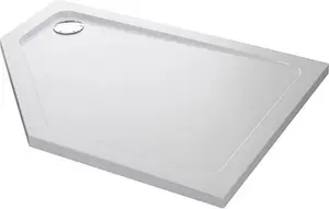 Mira Flight Low Offset Pentagon Shower Tray 1200 X 900mm Right Hand