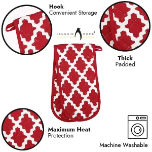 Penguin Home 3 Piece Oven Glove & Tea Towel Set