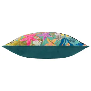 Wylder Luna Floral Tropical Piped Polyester Filled Cushion