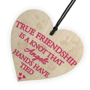 Red Ocean True Friendship Knot Angels Best Friend Gifts Hanging Plaque Friends Home Sign