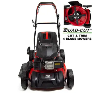 Petrol Lawn Mower Wolf Fox 4 Blades 460 18", 46cm, Recoil, Self Propelled