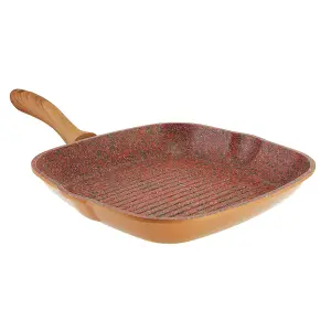 Copper Stone Pans: 28cm Griddle Pan Healthier, quicker and cleaner sizzling grill and griddle pan