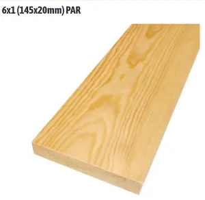 6x1 PAR Smooth Timber  145 x 20mm x 3600mm. (4 Lengths In A Pack) FREE DELIVERY