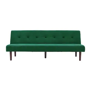 Dark Green Contemporary Faux Cashmere Convertible Sofa Bed