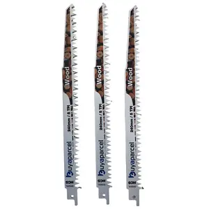 Reciprocating Sabre Saw Blades S1531K 240mm 5 TPI HCS Wood Tree Pruning x6