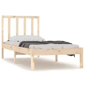 Berkfield Bed Frame Solid Wood Pine 90x190 cm Single