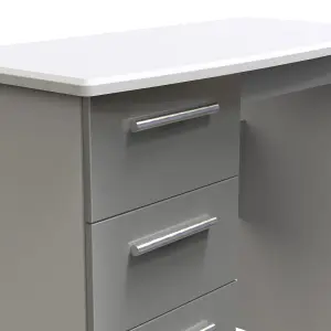 Harrow Vanity in Grey Gloss (Ready Assembled)